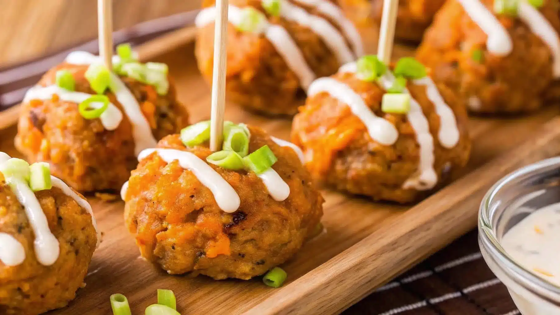 buffalo chicken meatballs