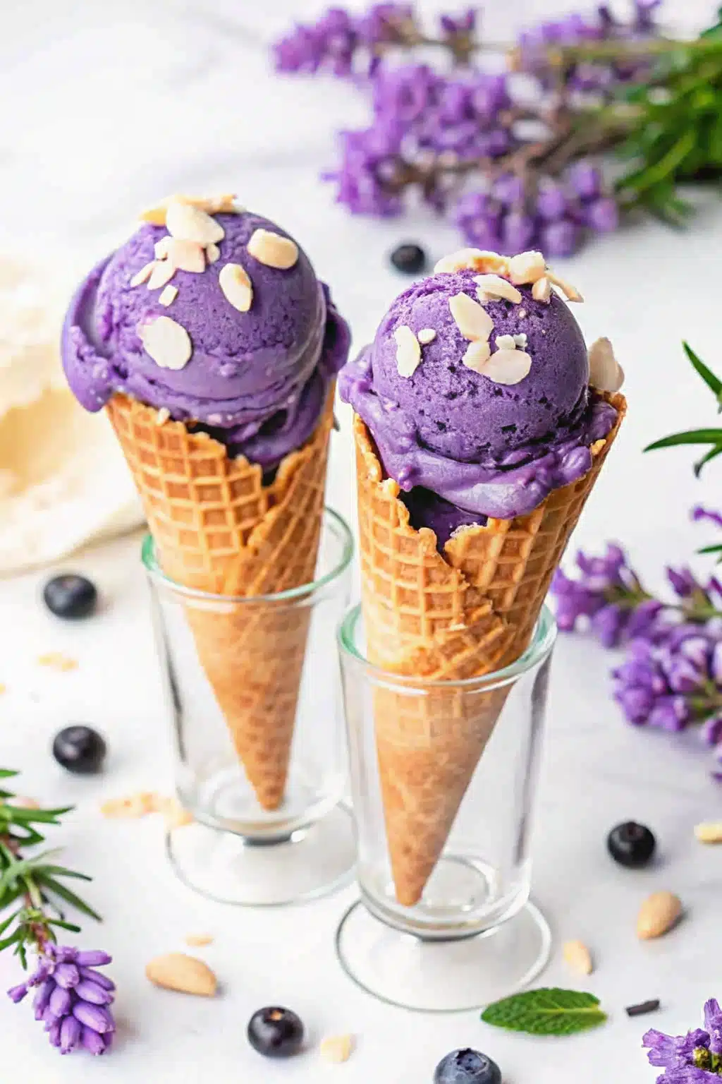 homemade ube ice cream