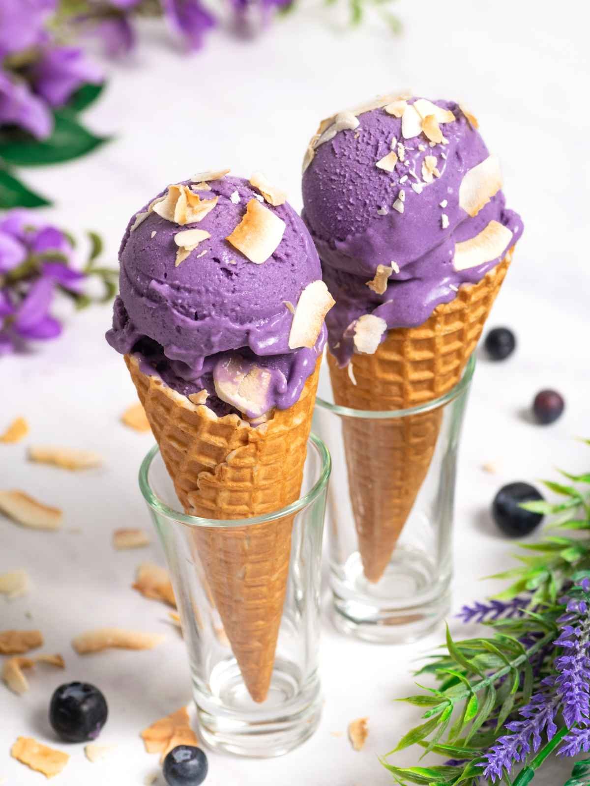 Natural Homemade Ube Ice Cream (Purple Yam)