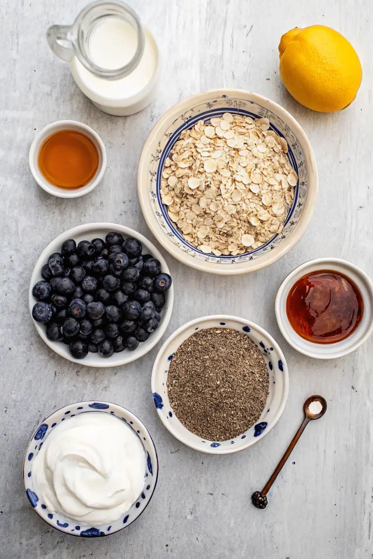 Blueberry Overnight Oats Ingredients Blueberry Overnight Oats Ingredients