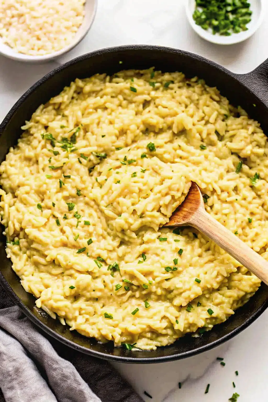 Creamy Garlic Parmesan Orzo
