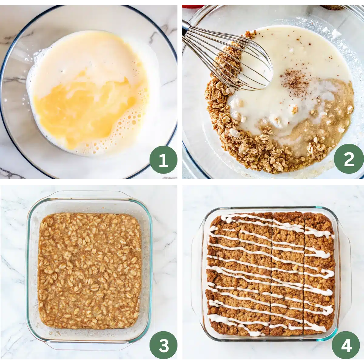 steps-Cinnamon Roll Oatmeal Bake