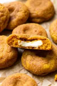 pumpkin cheesecake stuffed cookies