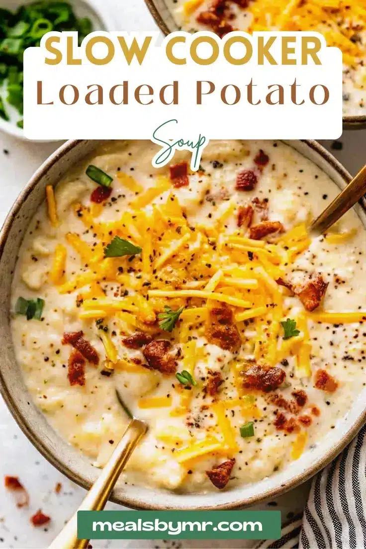 Slow Cooker Loaded Potato Soup