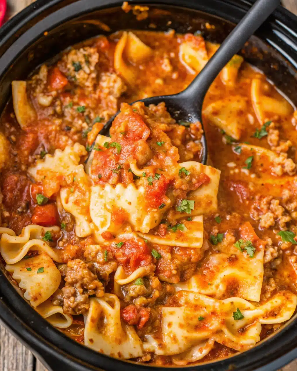 slow cooker lasagna soup