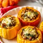 Turkey Sausage & Rice Stuffed Mini Pumpkins