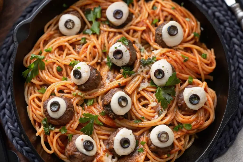 Halloween Eyeball Meatballs