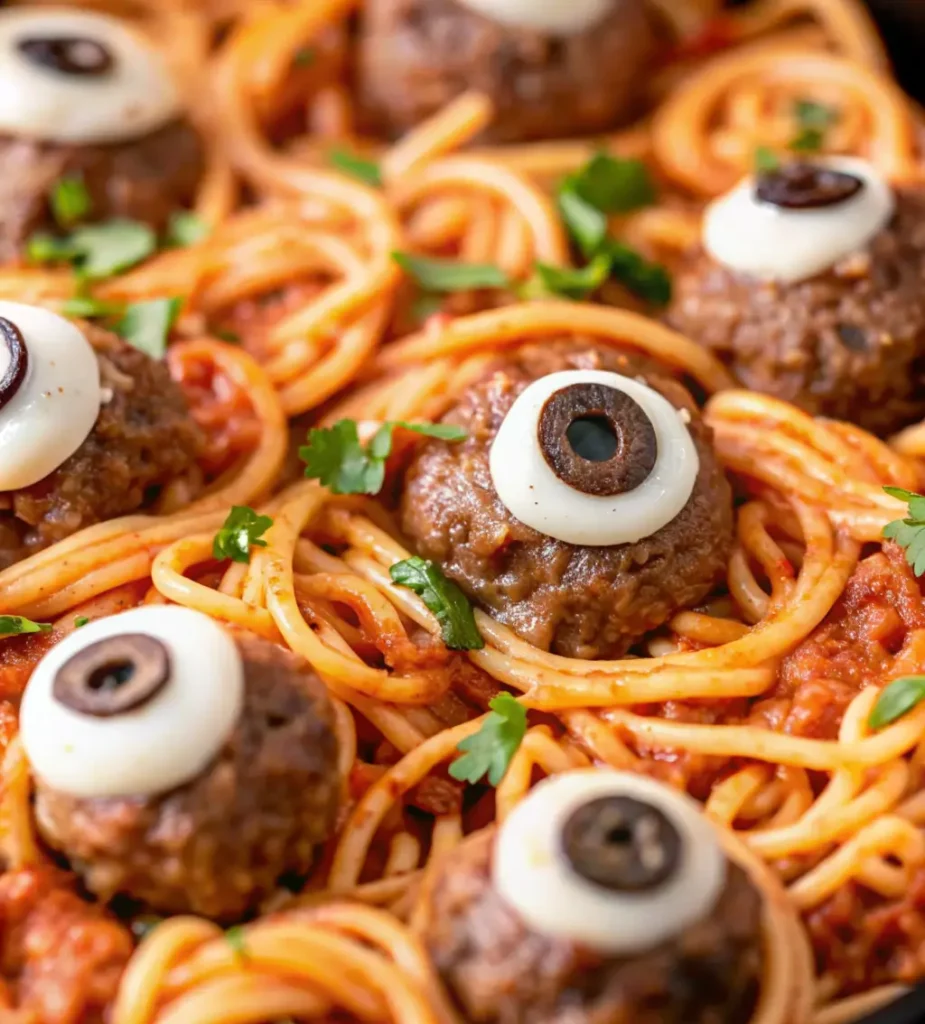 Halloween Eyeball Meatballs