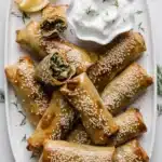Spinach Feta Spring Rolls