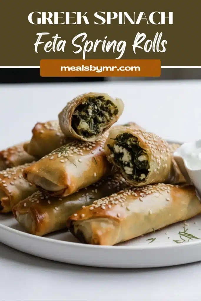 Spinach Feta Spring Rolls