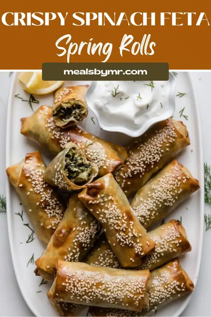 Spinach Feta Spring Rolls