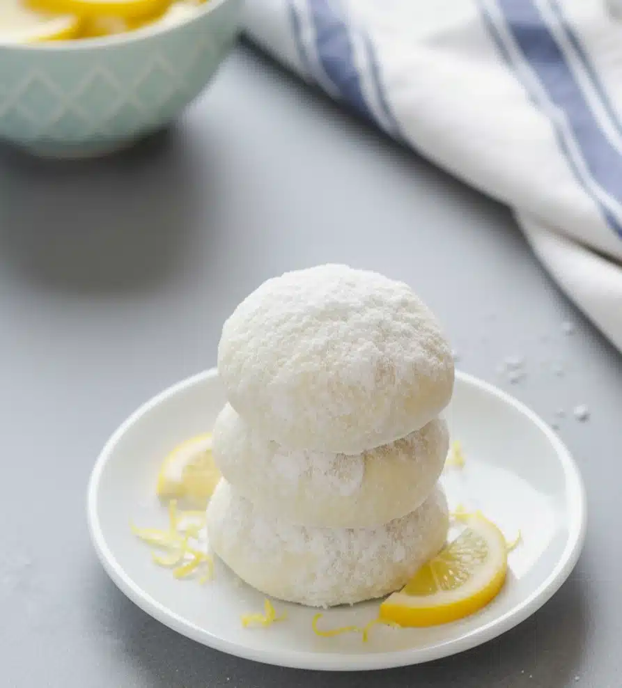 Meyer Lemon Snowball Cookies