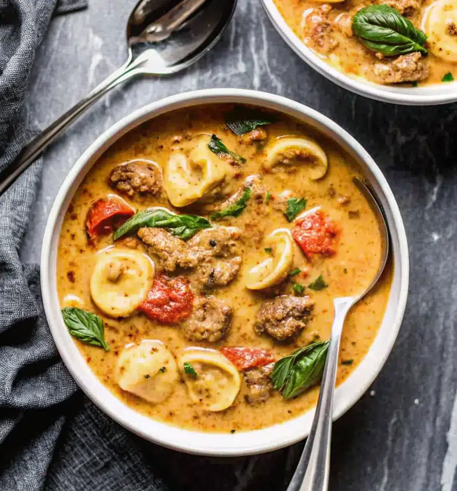 Slow Cooker Tortellini Soup