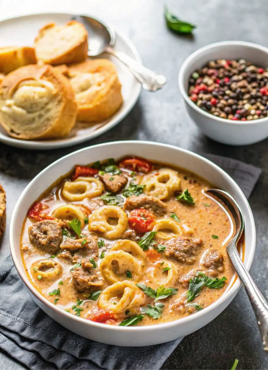 Slow Cooker Tortellini Soup